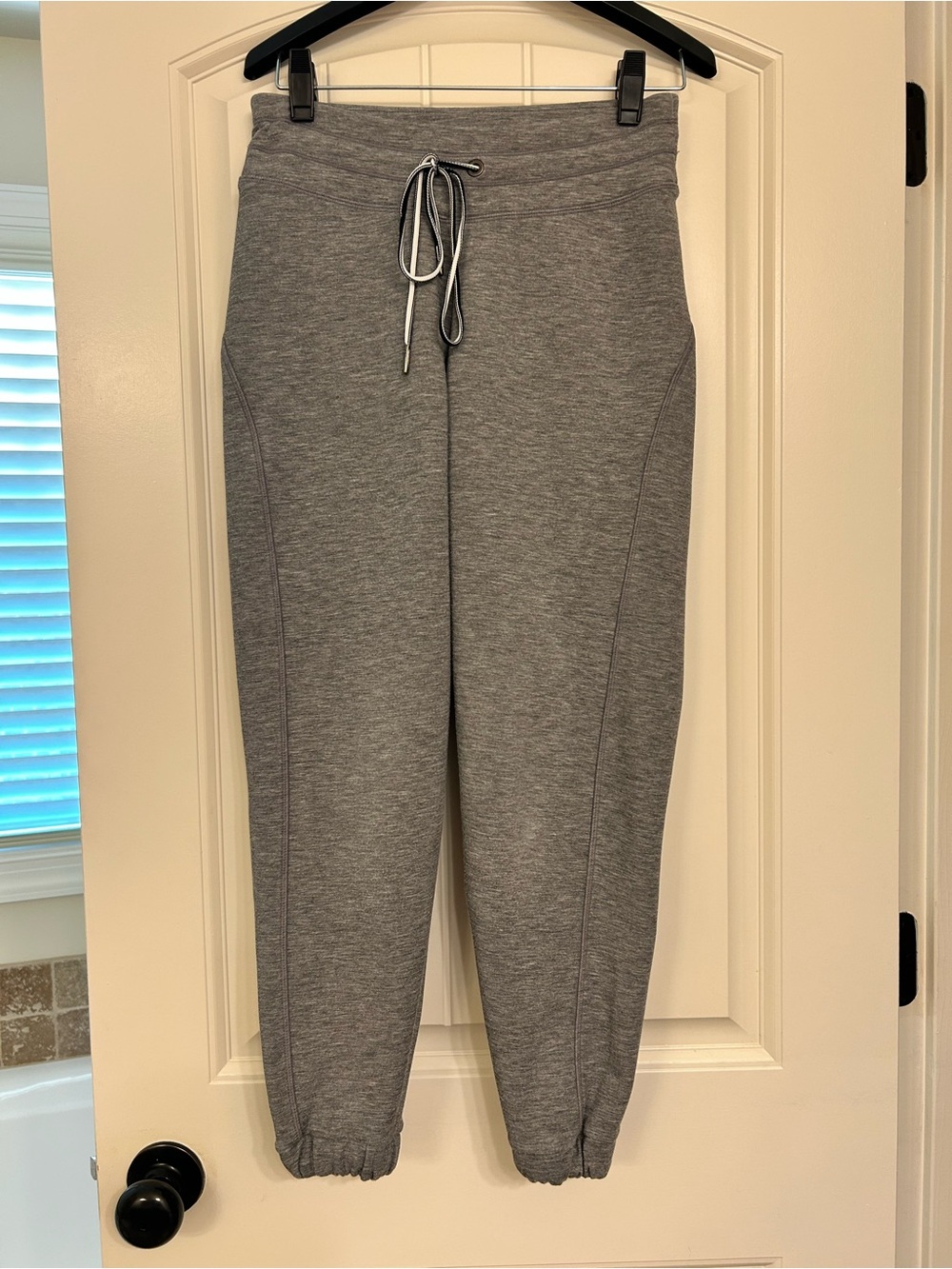 Athleta Light Gray‎ Zippered Ankle Sweatpants